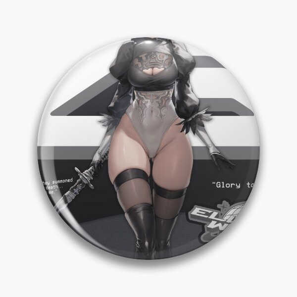 Aperçu de l'œuvre Affiche YoRHa 2B endommagée par la bataille — Impression fan art Nier Automata | Série Elusive World créée et vendue par Gorrows.