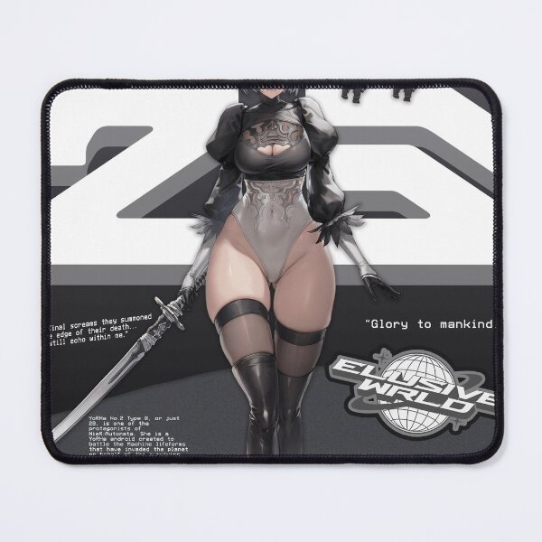 Item preview, YoRHa 2B Battle-Damaged Poster — Nier Automata Fan Art Print | Elusive World Series designed and sold by Gorrows.