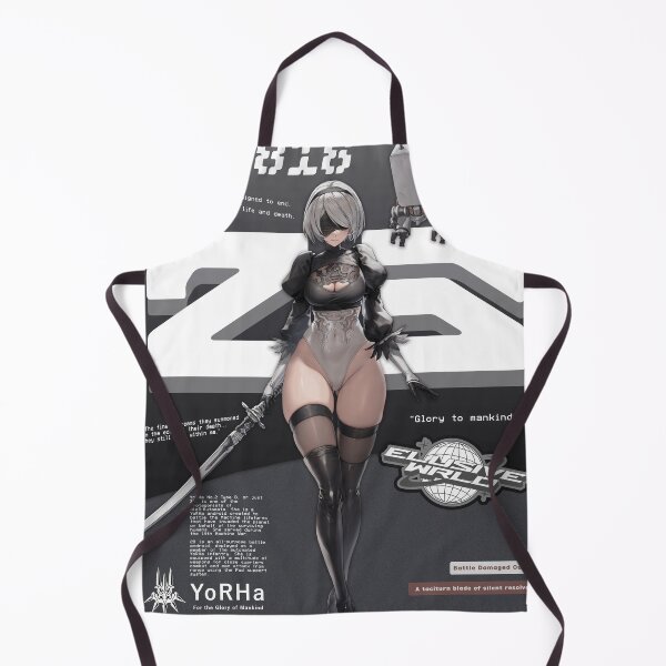 Item preview, YoRHa 2B Battle-Damaged Poster — Nier Automata Fan Art Print | Elusive World Series designed and sold by Gorrows.