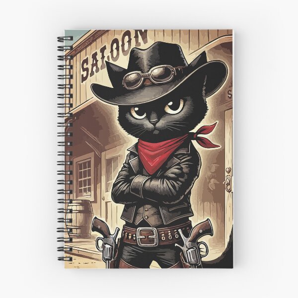 Item preview, Vaqueros. Vaquero bandido gato negro frente al salón. designed and sold by PHILILY.