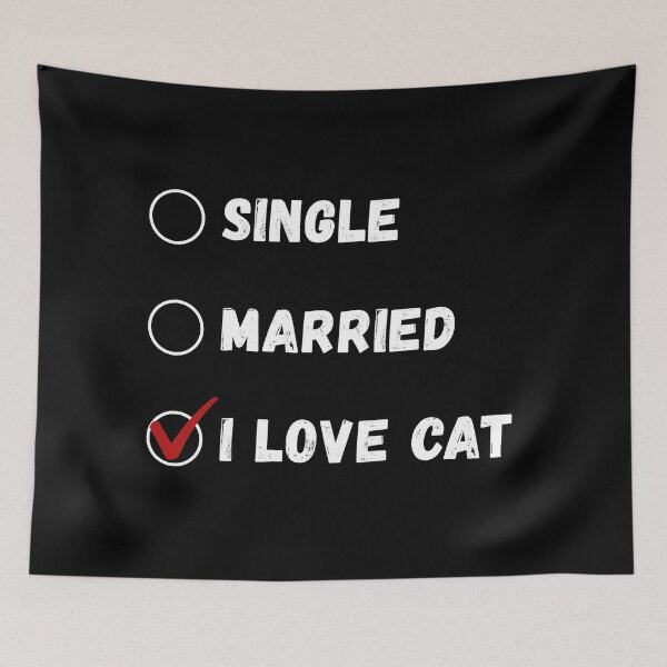 Item preview, Single Married I Love Cat, Cat Lover Shirt designed and sold by Sleepy Cat Design.