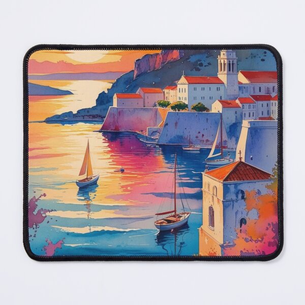 Item preview, Hvar Croatia Poster, Sunset Sticker, Croatia Wall Art designed and sold by Bits & Bops Boutique.