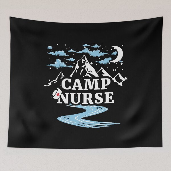 Item preview, Camp Nurse Adventure Mountain Camping Moon River designed and sold by Dmetalx Art Apparel.