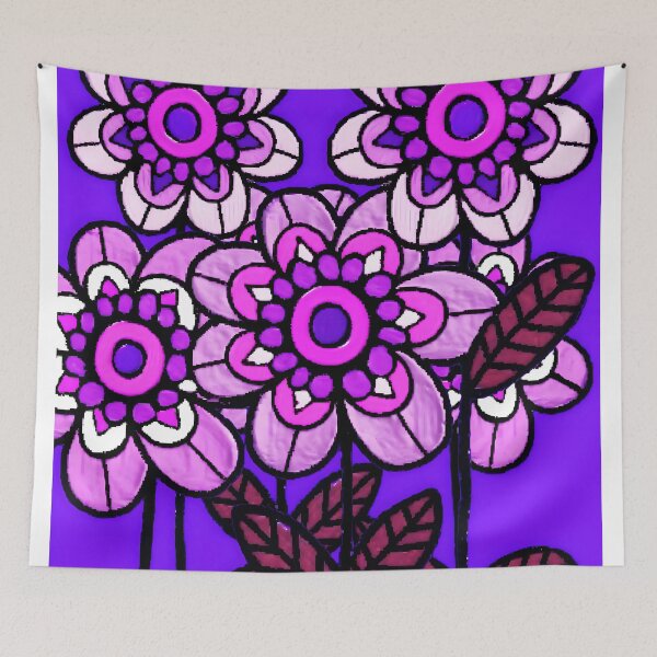 Item preview, Floodle grape daisies designed and sold by bekki smith.