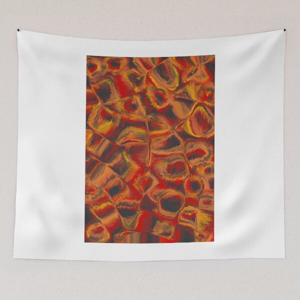 Item preview, Orange and Black Fluid Contemporary Abstract Art Design designed and sold by Abstract65.