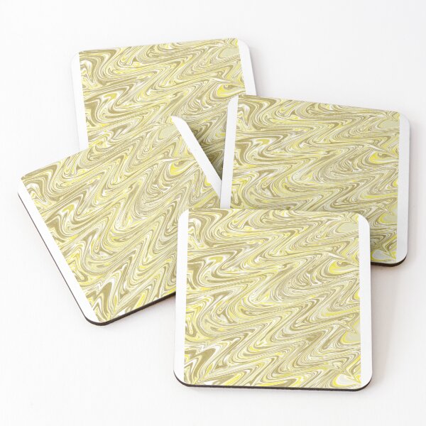 Item preview, Buttercup Yellow and Brown Fluid Abstract designed and sold by Abstract65.