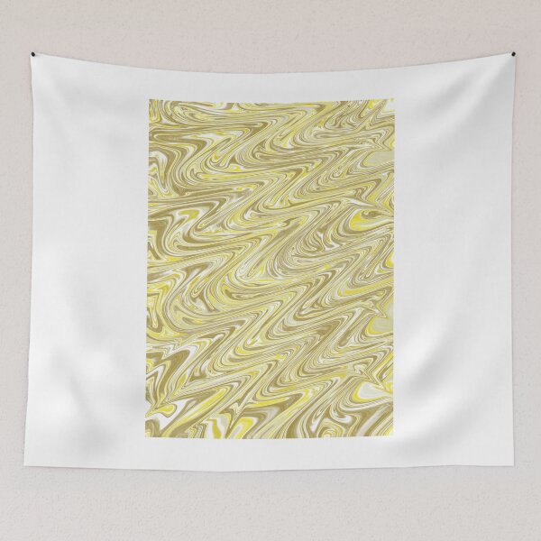Item preview, Buttercup Yellow and Brown Fluid Abstract designed and sold by Abstract65.