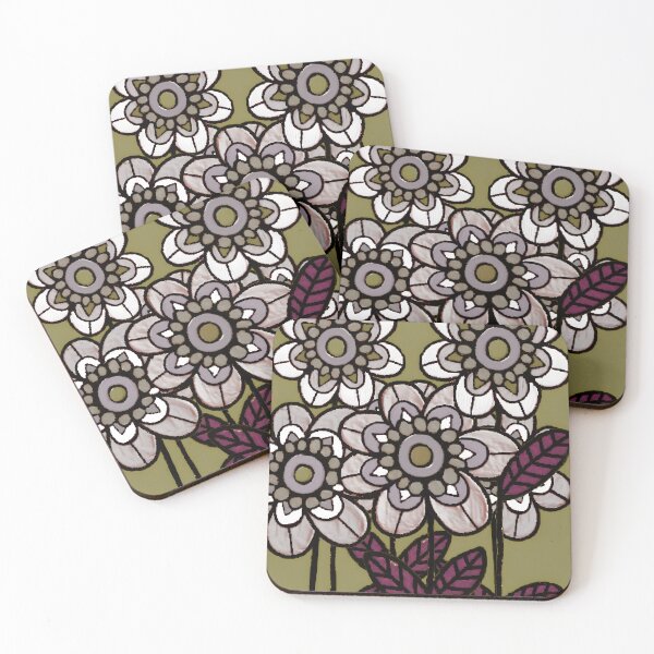 Item preview, Floodle olive daisies designed and sold by bekki smith.