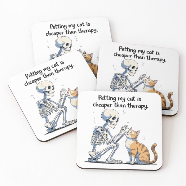 Item preview, Funny “petting my cat is cheaper that therapy” designed and sold by LifeStudioArt.