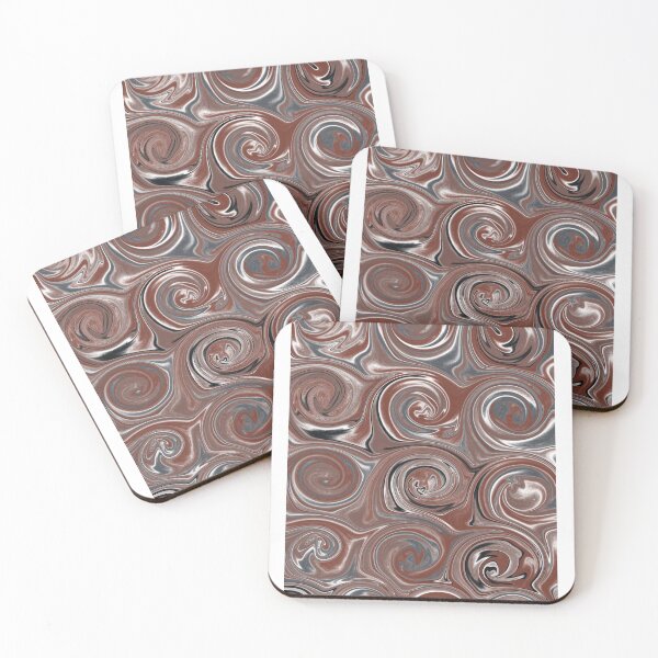 Item preview, Chocolate Brown and White Fluid Abstract designed and sold by Abstract65.