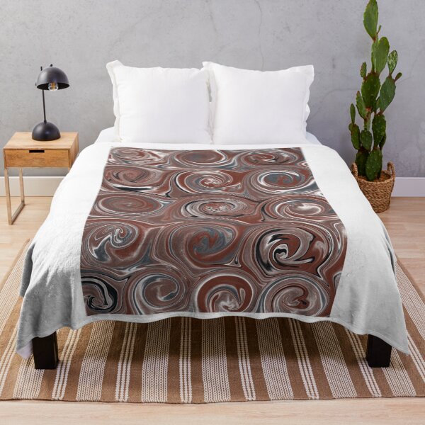 Item preview, Chocolate Brown and White Fluid Abstract designed and sold by Abstract65.