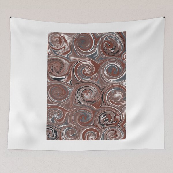 Item preview, Chocolate Brown and White Fluid Abstract designed and sold by Abstract65.