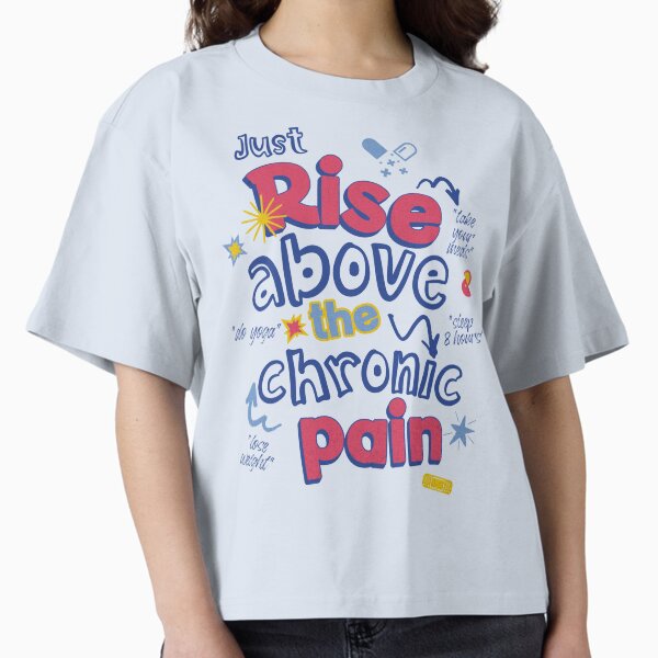 Item preview, Bold Spoonie Sarcasm – Rise Above the Chronic Pain in Punchy Red & Blue designed and sold by RealLifeMerchies.