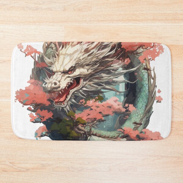Artikelvorschau, Majestic Sky Dragon with Cherry Blossoms – Floating Fantasy Beast over Futuristic City entworfen und verkauft von Daagath.