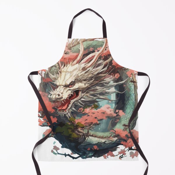 Item preview, Majestic Sky Dragon with Cherry Blossoms – Floating Fantasy Beast over Futuristic City  designed and sold by Daagath.