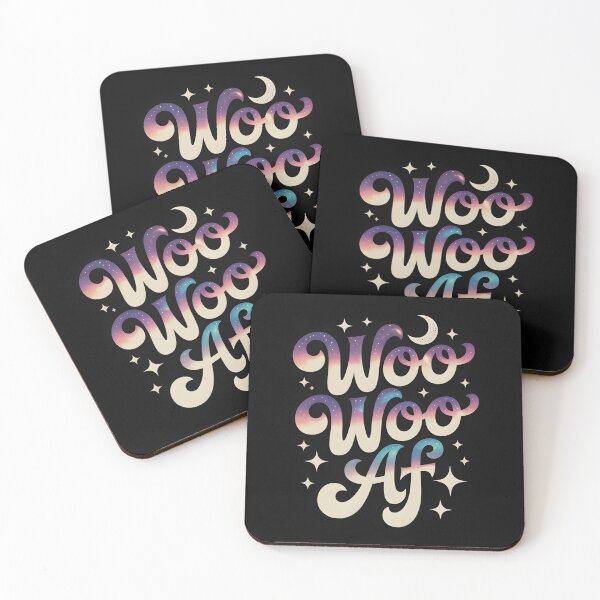 Item preview, Woo Woo AF (Black Background) designed and sold by GlitchGrind.