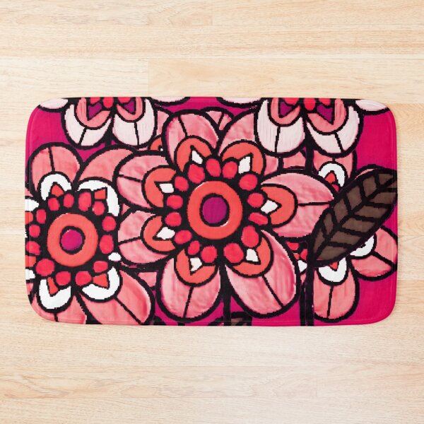 Item preview, Floodle cranberry daisies designed and sold by bekki smith.