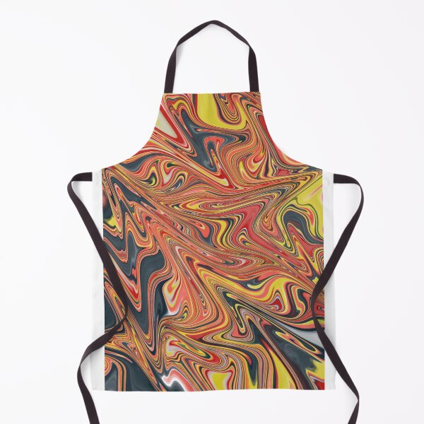 Item preview, Black Yellow and Red Fluid Vibrant Abstract Art designed and sold by Abstract65.