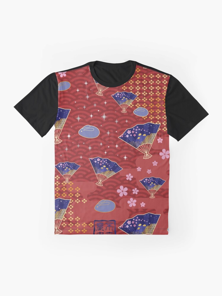 Alternate view of Asian Fans Moon Bunny - Red Graphic T-Shirt