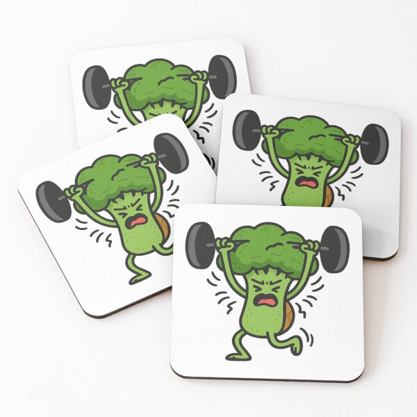 Item preview, Gym Broccoli – Funny Lifting Veggie Cartoon for Gym Lovers, Health Nuts & Sticker Addicts | Workout Humor designed and sold by Memorph.