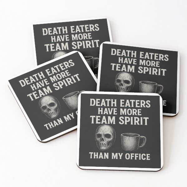 Item preview, Death Eaters Have More Team Spirit Than My Office – Dark Humor Wizarding Quote designed and sold by Sarcasm99LvL.