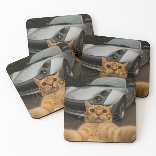 Item preview, Cat with Smart Roadster designed and sold by Smart-Racer.