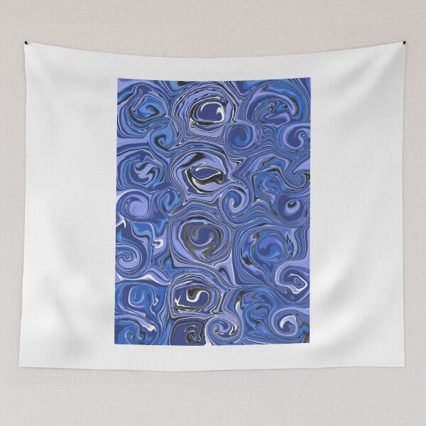 Item preview, Shades Of Blue Fluid Contemporary Abstract Art Design designed and sold by Abstract65.