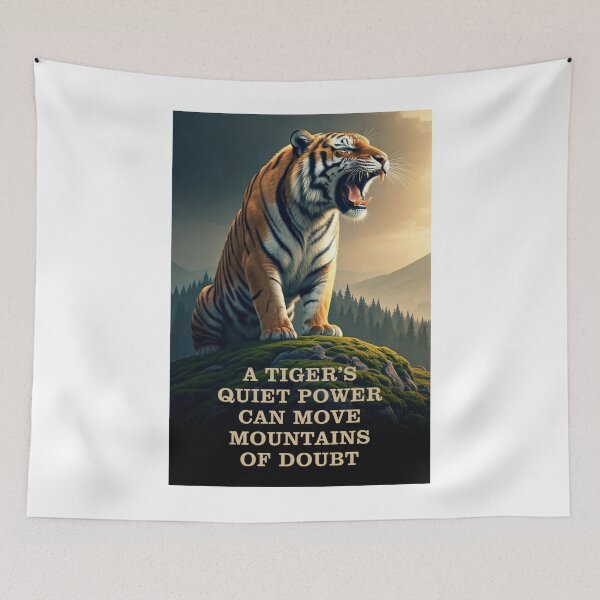 Item preview, A TIGER'S QUIET POWER CAN MOVE MOUNTAINS OF DOUBT designed and sold by TIGERRIFIC.