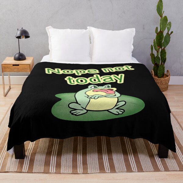 Item preview, Nope not today grumpy frog sarcastic designed and sold by ClickATee Store .
