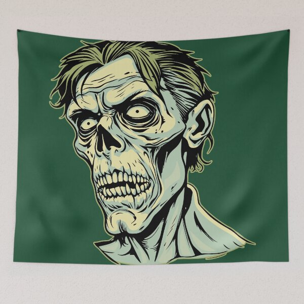 Aperçu de l'œuvre Tête d'horreur de mort-vivant - Portrait de zombie classique créée et vendue par Webstudio 2Amigos.