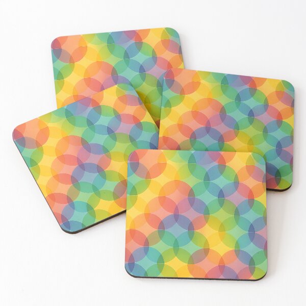 Item preview, Rainbow Overlapping Circles Geometric Pattern designed and sold by Tarn.