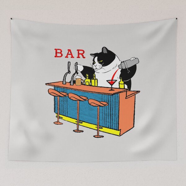 Item preview, Cat Bartender designed and sold by AMERICANCHEEZ.