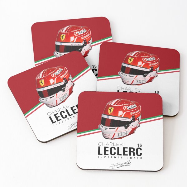Item preview, Charles Leclerc F1 Ferrari Helmet Art - Number 16 & Scuderia Red Design designed and sold by Studio F1Grid.