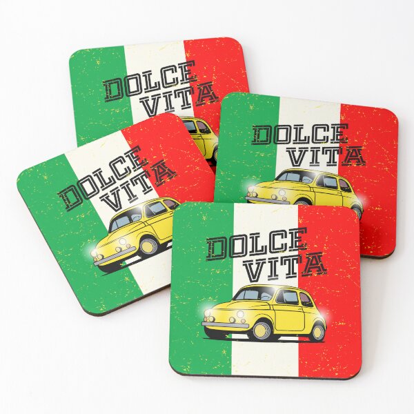 Item preview, Yellow Italian Fiat 500 small old car designed and sold by studio838.