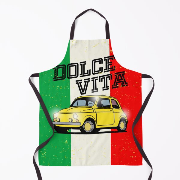 Artikelvorschau, Gelber italienischer Fiat 500 kleiner Oldtimer entworfen und verkauft von studio838.