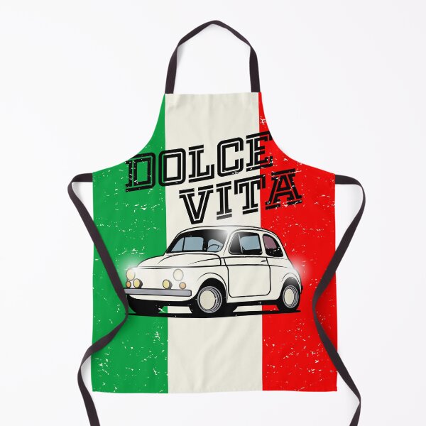 Artikelvorschau, Weißer italienischer Fiat 500 kleiner Oldtimer entworfen und verkauft von studio838.