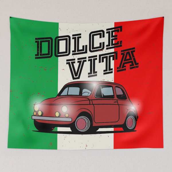 Item preview, Medium Red Italian Fiat 500 small old car designed and sold by studio838.