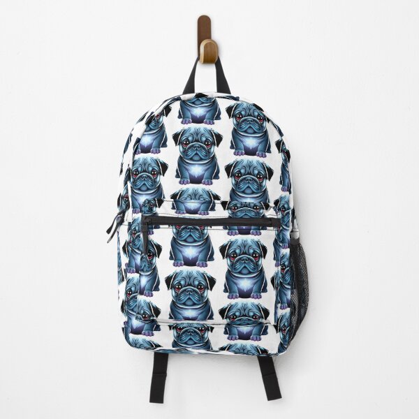 Item preview, Cosmic Pug – Glowing Blue Dog Art with Star Power designed and sold by Rothnaric.