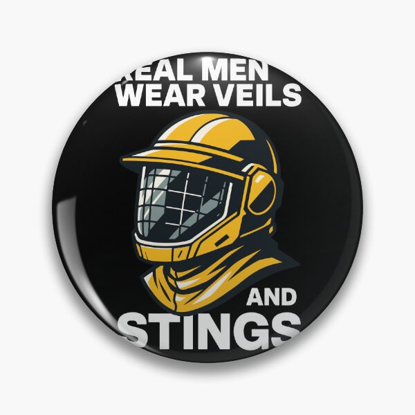 Item preview, Real Men Wear Veils And Stings Beekeeper Bees designed and sold by LuminOrb.