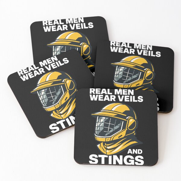 Item preview, Real Men Wear Veils And Stings Beekeeper Bees designed and sold by LuminOrb.