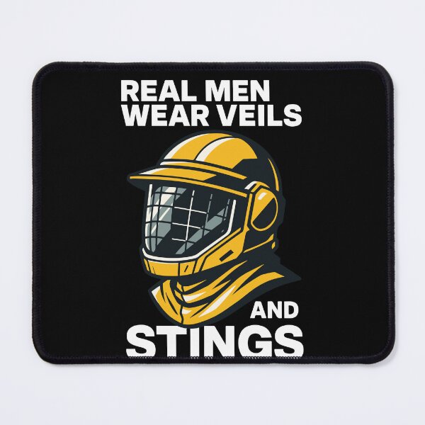 Item preview, Real Men Wear Veils And Stings Beekeeper Bees designed and sold by LuminOrb.
