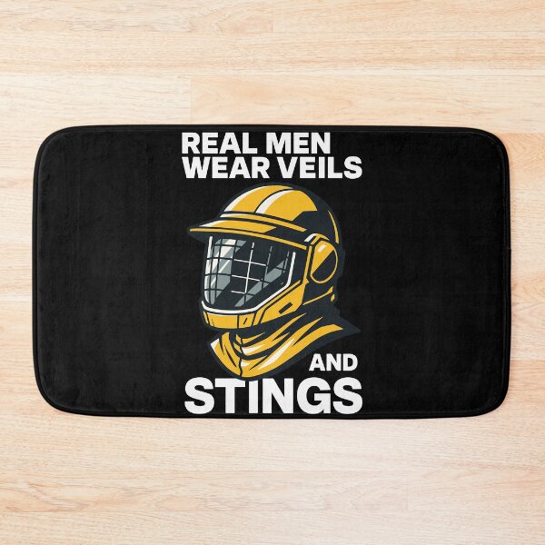 Item preview, Real Men Wear Veils And Stings Beekeeper Bees designed and sold by LuminOrb.