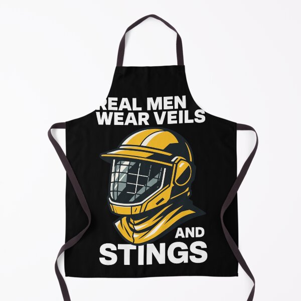 Item preview, Real Men Wear Veils And Stings Beekeeper Bees designed and sold by LuminOrb.