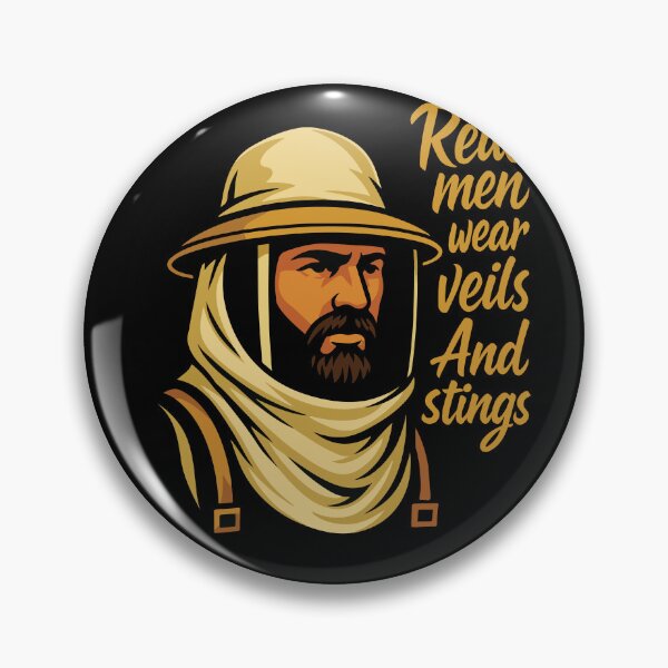 Item preview, Real Men Wear Veils And Stings Beekeeper Bees designed and sold by LuminOrb.