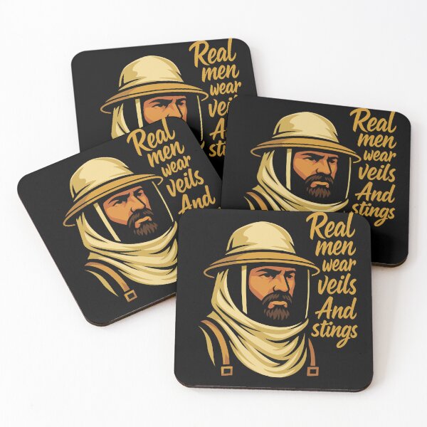 Item preview, Real Men Wear Veils And Stings Beekeeper Bees designed and sold by LuminOrb.