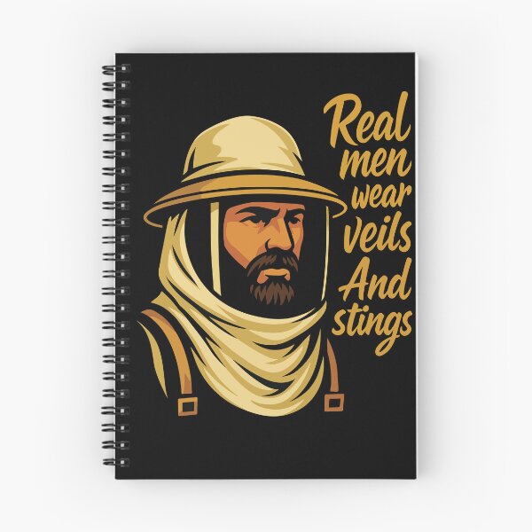 Item preview, Real Men Wear Veils And Stings Beekeeper Bees designed and sold by LuminOrb.