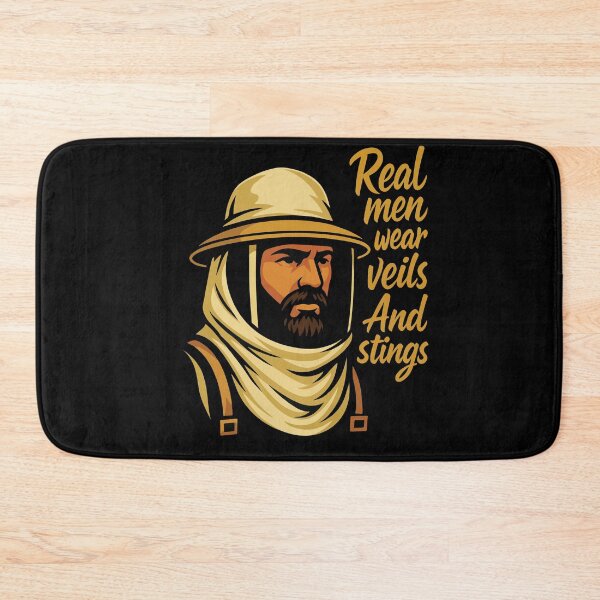 Item preview, Real Men Wear Veils And Stings Beekeeper Bees designed and sold by LuminOrb.