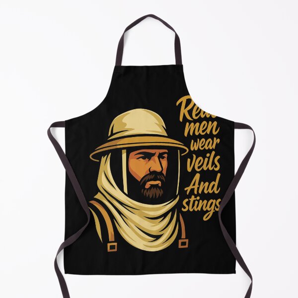 Item preview, Real Men Wear Veils And Stings Beekeeper Bees designed and sold by LuminOrb.