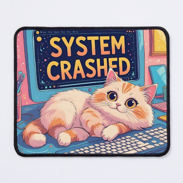 Item preview, System Crashed – Cat Approved designed and sold by crowbarCraft.