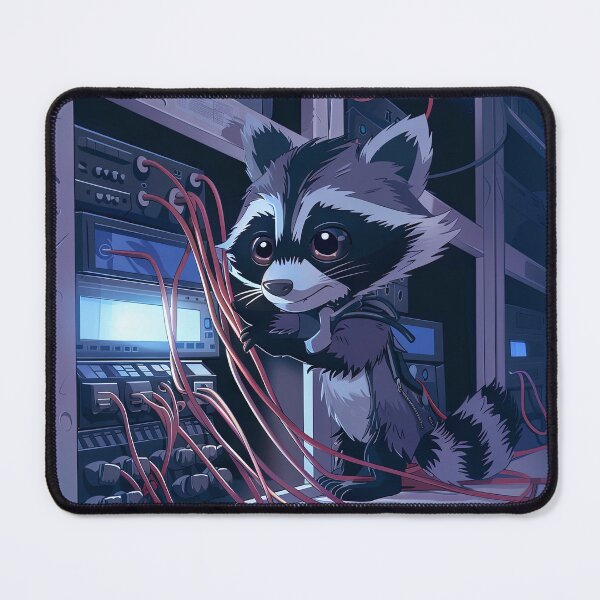 Item preview, Cute Hacker Raccoon Fixing the Internet – Tech Humor Design designed and sold by SlayerOfKings.